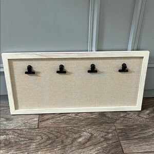 Nicole Miller Beige and Black Wall Hook Board